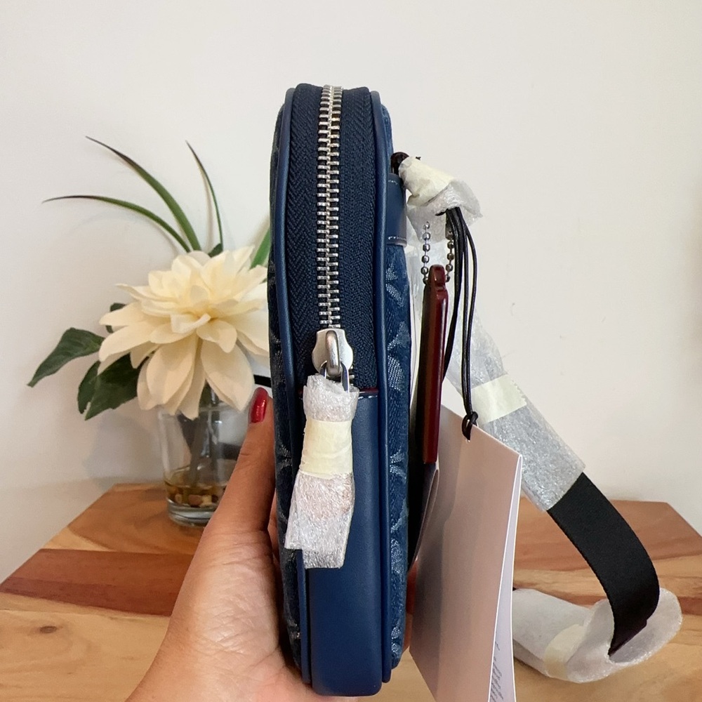 Coach Aden Crossbody Bag In Signature Denim - Picture 2 of 5